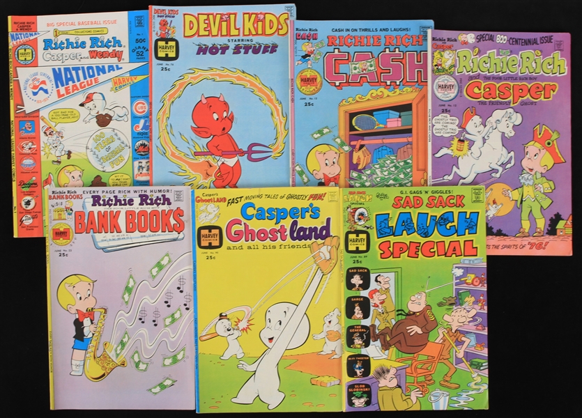 1970s Harvey Comics Including Casper Richie Rich and More (Lot of 7)