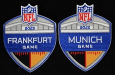 2022-2023 NFL Munich and NFL Frankfurt 3" Iron on Patches (Lot of 2)