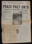1973 Vietnam War Peace Pact OKD Milwaukee Sentinel Newspaper