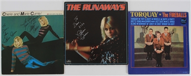 1960s-80s Signed Record Album Collection - Lot of 3 w/ Cherie Currie, Marie Currie & The Fireballs 