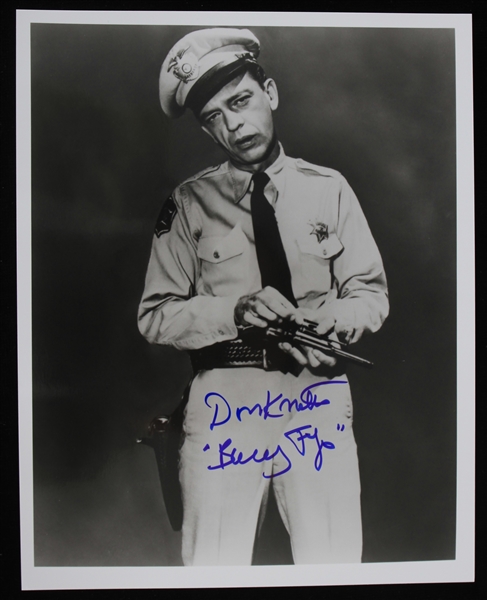 2000s Don Knotts The Andy Griffith Show Signed 8" x 10" Photo (JSA)