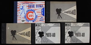1960s Chicago Cubs Photo Aid Complete Studies in Motion Photo Flipbooks - Lot of 5 w/ Ernie Banks & More