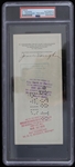 1918 James "Hippo" Vaughn Chicago Cubs Signed Check (PSA Slabbed)