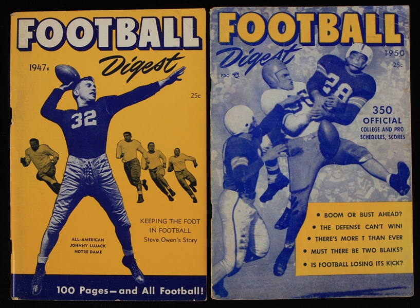 1947-50 Football Digest Collection - Lot of 2