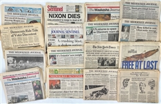 1960s-1996 Milwaukee Journal Sentinel Historic Newspaper Collection (Lot of 230+)