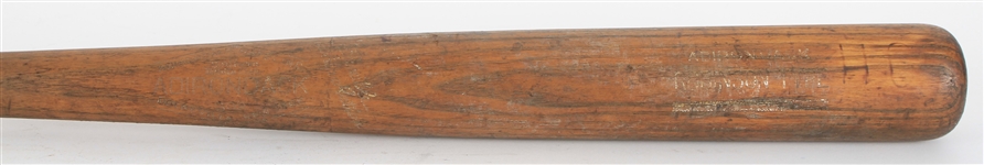 1958-60 Robinson Adirondack Professional Model Post Career Index Bat (MEARS LOA)