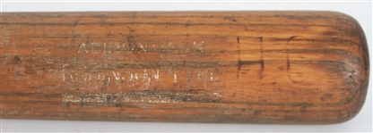 1958-60 Robinson Adirondack Professional Model Post Career Index Bat (MEARS LOA)