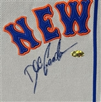 2000's Dwight Gooden New York Mets 40 x 47 Matted Display w/ 1985 Topps 3D Card & Signed Cooperstown Collection Jersey (JSA)