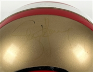 2000's-2023 Signed Football Items - Lot of 2 w/ Steve Young Full Size Helmet & Zay Flowers Autograph Panel Football (JSA)