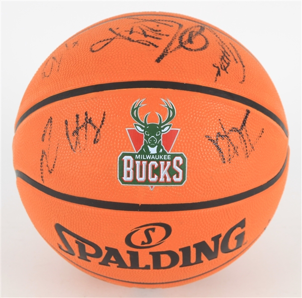 2012-13 Milwaukee Bucks Team Signed Basketball w/ 14 Signatures Including Monta Ellis, Luc Mbah a Moute, Ekpe Udoh & More (JSA/Team COA) 