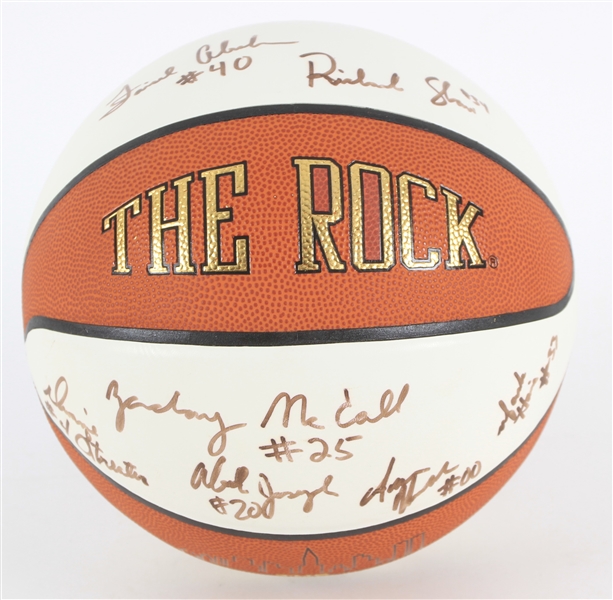 1994-95 Marquette Golden Eagles Team Signed Great Alaska Shootout The Rock Basketball w/ 14 Signatures Including Chris Crawford, Amal McCaskill, Anthony Pieper & More
