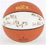 1994-95 Marquette Golden Eagles Team Signed Great Alaska Shootout The Rock Basketball w/ 14 Signatures Including Chris Crawford, Amal McCaskill, Anthony Pieper & More