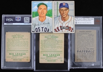 1933-52 Baseball Trading Cards - Lot of 5 w/ 3 Slabbed Including Minnie Minoso & More