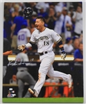 2019 Keston Hiura Milwaukee Brewers Signed 24x30 Canvas Print *JSA*