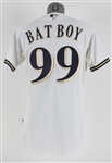 2008 Milwaukee Brewers Bat Boy Miller Park Game Worn Home Jersey (MEARS LOA)