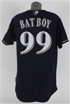 2010 Milwaukee Brewers Bat Boy Game Worn Road Alternate Jersey (MEARS LOA)