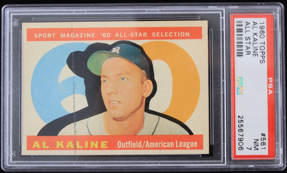 1960 Al Kaline Detroit Tigers All Star Topps Trading Card #561 (NM-7)