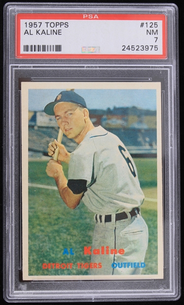 1957 Al Kaline Detroit Tigers Topps Trading Card #125 (NM-7)