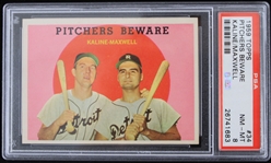 1959 Al Kaline and Charlie Maxwell Detroit Tigers Topps Trading Card #34 (NM-MT 8)