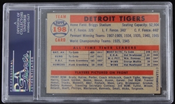 1957 Detroit Tigers Team Topps Trading Card #198 (NM-7)