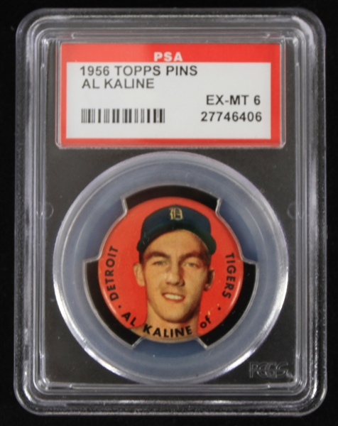 1956 Al Kaline Detroit Tigers Topps Pin (EX-MT 6)