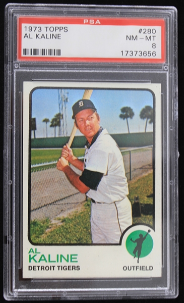 1973 Al Kaline Detroit Tigers Topps Trading Card #280 (NM-MT 8)