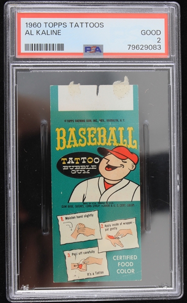 1960 Al Kaline Detroit Tigers Topps Tattoos (Good 2)