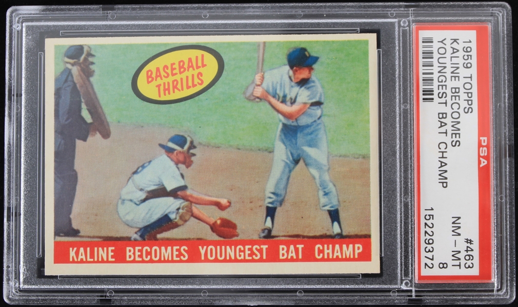 1959 Al Kaline Detroit Tigers Topps Trading Card #463 (NM-MT 8)
