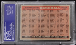 1958 Detroit Tigers Team Topps Trading Card #397 (Alphabetical Checklist) (NM-MT 8)