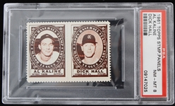 1961 Al Kaline Detroit Tigers and Dick Hall Kansas City As Topps Stamp Panels (NM-MT 8)