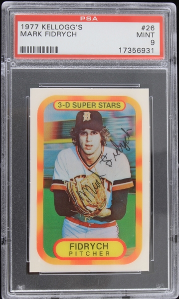 1977 Mark Fidrych Detroit Tigers Kelloggs 3-D Trading Card #26 (Mint 9)