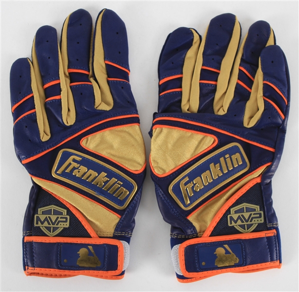 2018 Jose Altuve Houston Astros Player Issued Franklin MVP Batting Gloves (MEARS LOA)