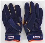 2018 Jose Altuve Houston Astros Player Issued Franklin MVP Batting Gloves (MEARS LOA)