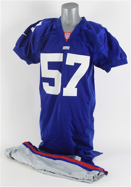2000 OJ Childress New York Giants Preseason Jersey w/ Uniform Pants (MEARS LOA)