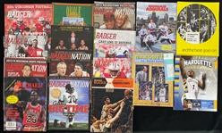 1970-2015 Basketball Football Baseball Publication Collection - Lot of 30 w/ Marquette Warriors, Wisconsin Badgers, Camden Yards Inaugural Season & More