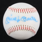 1990s Mickey Mantle New York Yankees Signed Baseball (JSA)