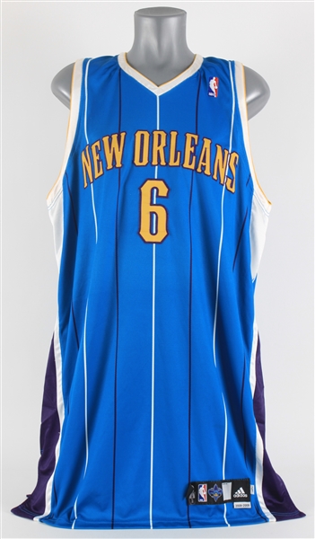 2008-09 Tyson Chandler New Orleans Hornets Game Worn Road Jersey (MEARS A5)