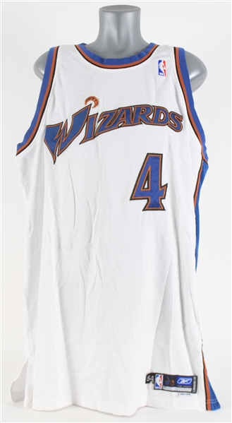 2005-06 Antawn Jamison Washington Wizards Game Worn Home Jersey (MEARS A5)
