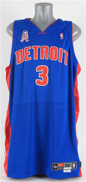 2001-02 Ben Wallace Detroit Pistons Game Worn Road Jersey (MEARS A5)