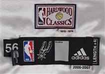 2006-07 Tim Duncan San Antonio Spurs Signed Game Worn Hardwood Classics Throwback Jersey (MEARS A10) *JSA*
