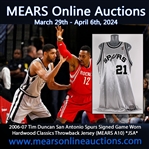 2006-07 Tim Duncan San Antonio Spurs Signed Game Worn Hardwood Classics Throwback Jersey (MEARS A10) *JSA*