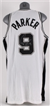2007-08 Tony Parker San Antonio Spurs Signed Game Worn Home Jersey (MEARS A10) *Full JSA Letter*