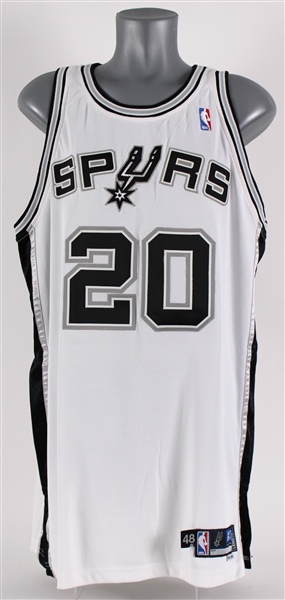 2005-06 Manu Ginobili San Antonio Spurs Signed Game Worn Home Jersey (MEARS A10) *Full JSA Letter*