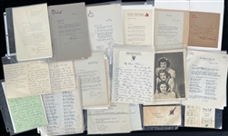 1930's Hollywood Correspondence & Fan Club Letter Collection - Lot of 80+ Pages