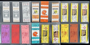 1970's-1980's Notre Dame Oregon Florida Ball State and More Full Football Tickets (Lot of 76)