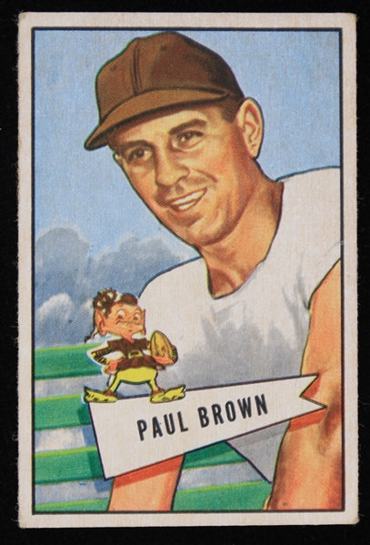 1952 Paul Brown Cleveland Browns Bowman Small Trading Card #14