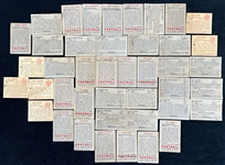 1950-1952 Bob Kelly, Bill Leonard Baltimore Colts, Tobin Rote Green Bay Packers & More Bowman Small Trading Cards (Lot of 42)