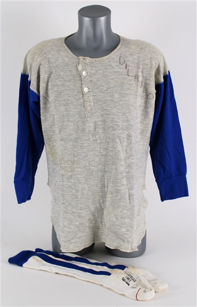 1969 Jack DiLauro New York Mets Game Worn Undershirt + Stirrup Socks (MEARS LOA)