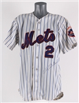 1999 Bobby Valentine New York Mets Signed Game Worn Home Jersey (MEARS LOA/JSA)