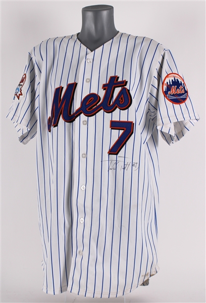 1999 Todd Pratt New York Mets Signed Game Worn Home Jersey (MEARS LOA/JSA)